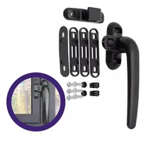 Comprar Falleba Aldaba Corta Para Ventana Abrir Aluminio Traba Negro