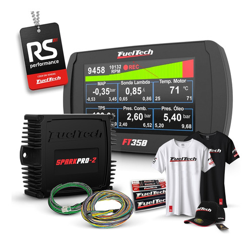 Fueltech Ft350 3 Metros E Sparkpro 2 2 Metros + Kit Brindes