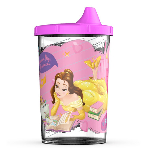 Imagen 1 de 2 de Vaso Tapa Tomadora Princesas Disney