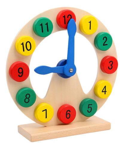 Juguete Educativo De Madera, Reloj De Madera, Juguete
