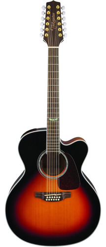 Guitarra acústica Takamine GJ72CE-12 para diestros brown sunburst brillante