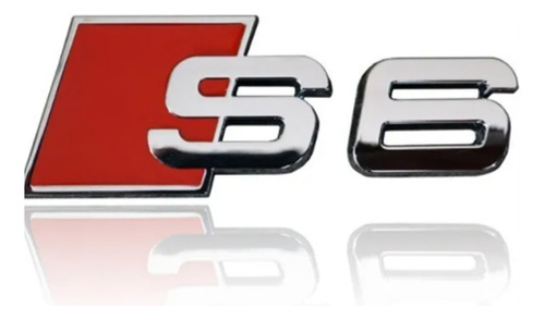 Emblema Audi Sline Baul A6 S6 Plateado Trasero Metalico