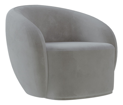 Kit 2 Poltronas Decorativas Íbis Veludo Cinza G33 - Gran