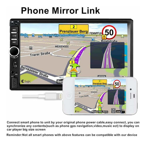 Autoestéreo 7018b Mirror Link Con Pantalla Táctil Bt Aux