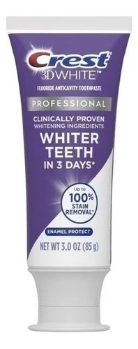 Creme Dental Crest 3d White Professional Esmalte Protect 85g