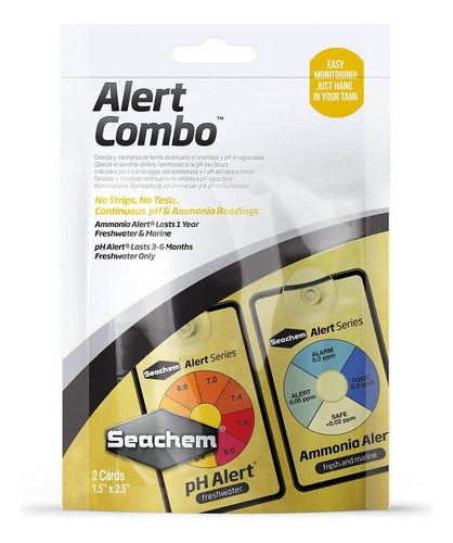 Seachem Alert Combo -combo De Test De Amoníaco Y Ph