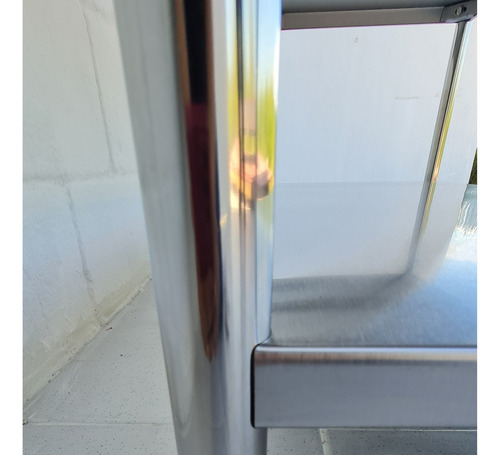 Pia Inox Com 2 Cubas E Prateleira ( Paneleiro ) 140x60x90