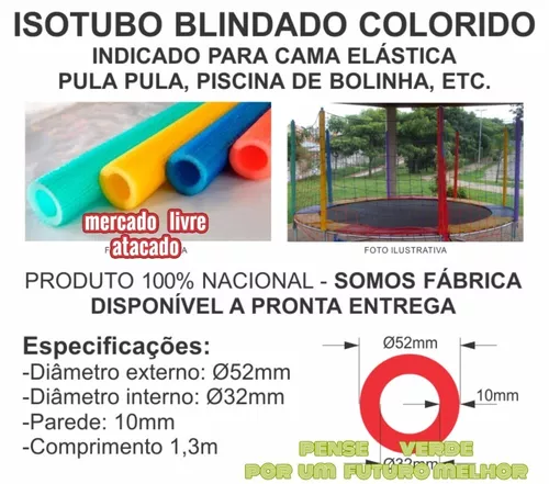 Isotubo Blindado + Capa para Isotubo de cama elástica -8 Unidades - Cama  Elástica, Pula Pula e Brinquedos Infláveis - Shop Infláveis