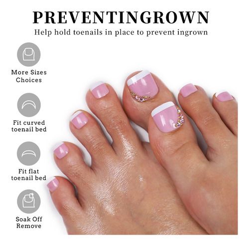 Envolturas Para Uñas De Los Pies (5 #mold), Presión Corta En