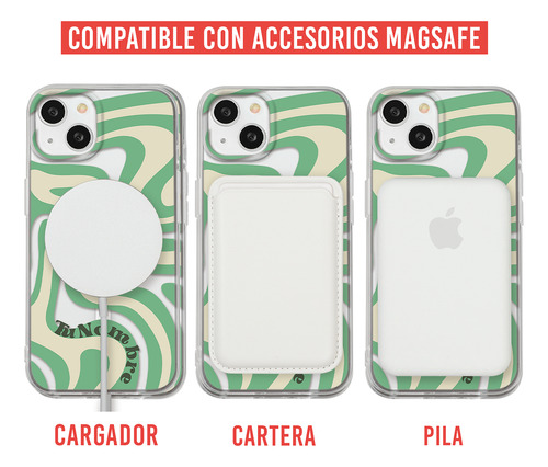 Funda Para iPhone Magsafe Con Para Mujer Curvas Verde