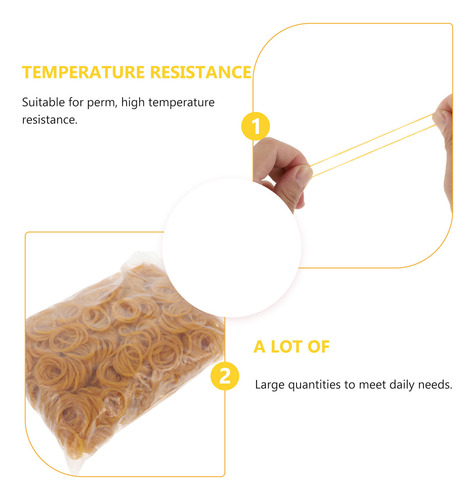 1 Bolsa De Gomas Elásticas Permanentes De Peluquería, Prácti