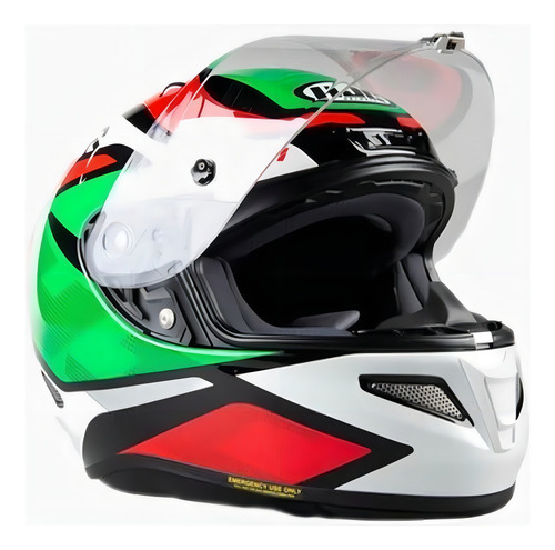 Capacete Hjc Rpha 11 Deroka com Viseira Fumê extra Pinlock anti-embaçante Cor Verde Vermelho Tamanho 61