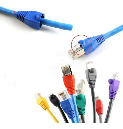 Protector Para Conectores Rj45 Bolsa X100 Unidades Negro
