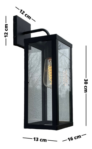 Imagen 3 de 5 de Farol Para Pared De Exterior Höllsen Por 2 Unidades
