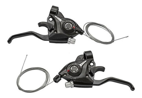 Par Manete Trocador De Marcha Tipo Shimano Bike Fire 3x8 24v