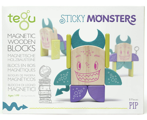 Tegu - Juego De Bloques De Madera Magneticos  Monster Mash