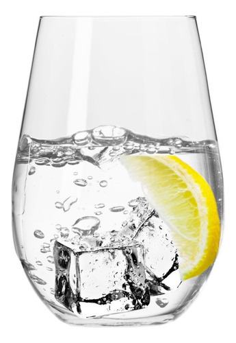 Copa Sin Tallo Pie Vino Vaso Línea Harmony Set X6u Krosno Color Cristal