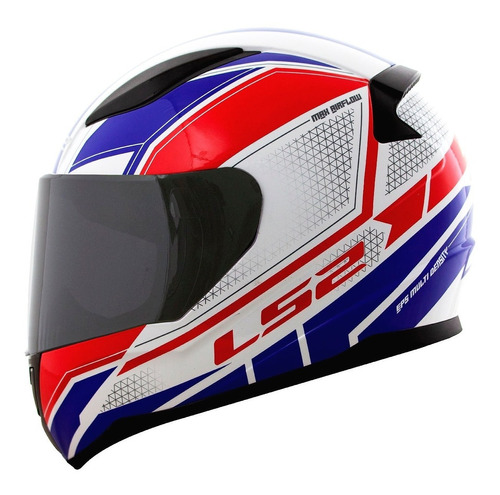 Capacete Ls2 Ff353 Rapid Infinity Vermelho Azul Lançamento