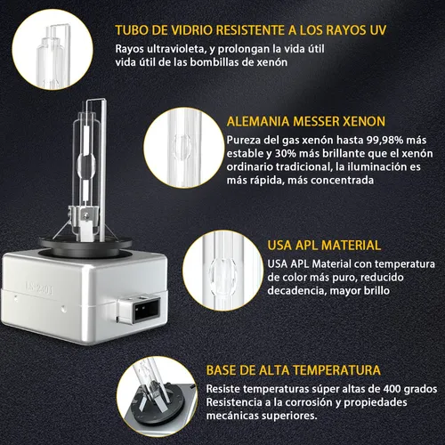 Kit De Faros Delanteros Led De Xenón Hid D3s 6000k