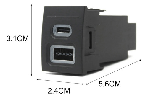 Cargador De Teléfono De Coche De 12 V/24 V, Doble Enchufe Qc