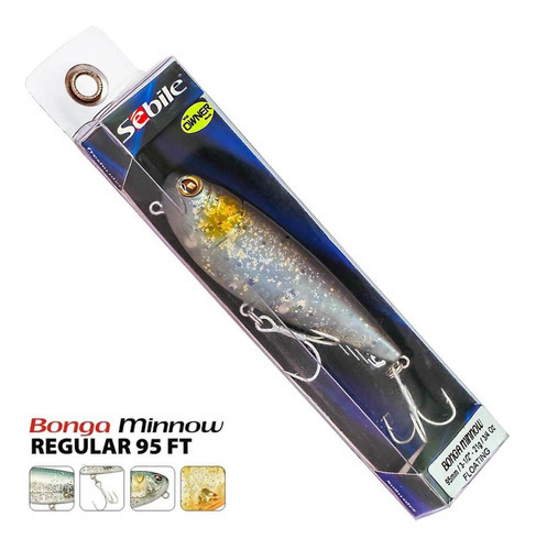Cebo delgado Bonga Minnow Ft, 9,5 cm, 21,0 g, para unidades