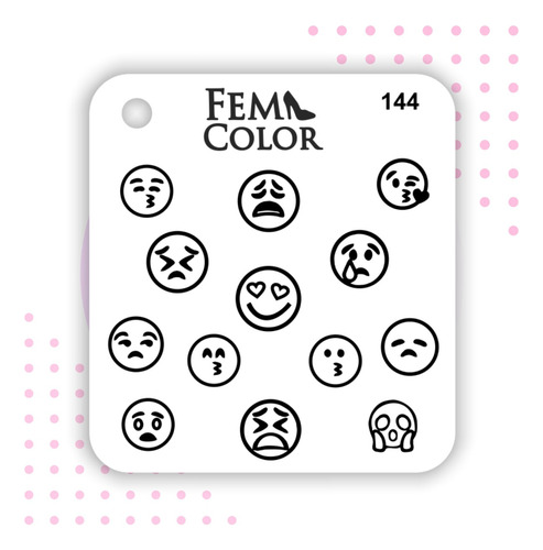 Placa De Stamping Acrilico Smile  Lefemme  Flores Mod.144