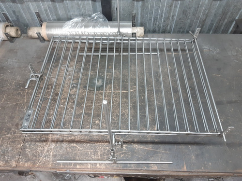 Imagen 7 de 10 de Asador Parrilla Pinche 60x80 Doblevarilla Acero Inox Brasas®