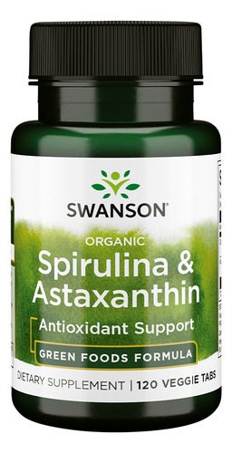 Spirulina E Astaxantina Swanson 120 Tablets Sabor Sem sabor