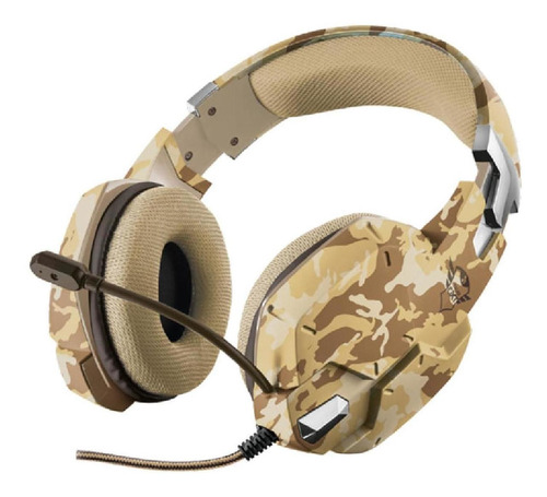 Audifono Diadema Gamer Trust Gxt 322d Carus Desert Camo 3.5 