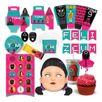 Comprar Kit Imprimible Candybar Juego Del Calamar Pdf Personalizados