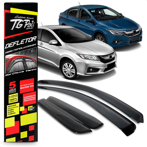 Calha Chuva Defletor Honda City 2015 2016 2017 2018 Tg Poli