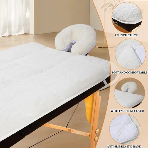 Oudain Juego De 2 Almohadillas De Mesa De Masaje De Forro Po