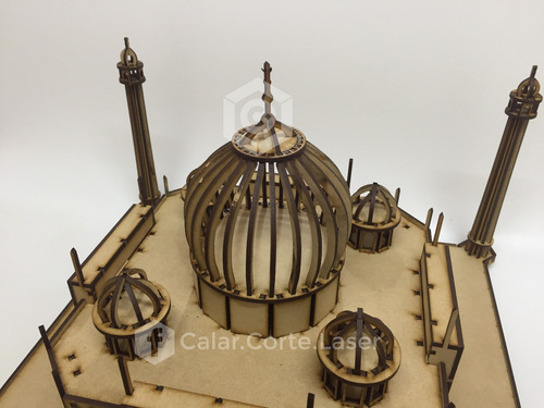 Imagen 3 de 7 de Taj Mahal Rompecabeza Puzzle 3d Maqueta Para Armar Mdf Fibro