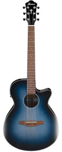 Guitarra Electroacustica Ibanez Azul Sombreado Ibanez Aeg50-