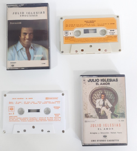 Lote De 4 Cassettes Luis Miguel - Julio Iglesias (Usado)