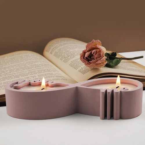 Molde Silicona Contenedor Porta Velas Infinito