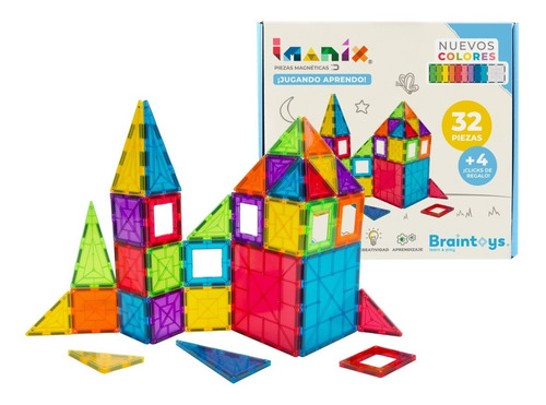 Imanix Bloques Magnéticos Juego De Construcción 32 Pz Niños