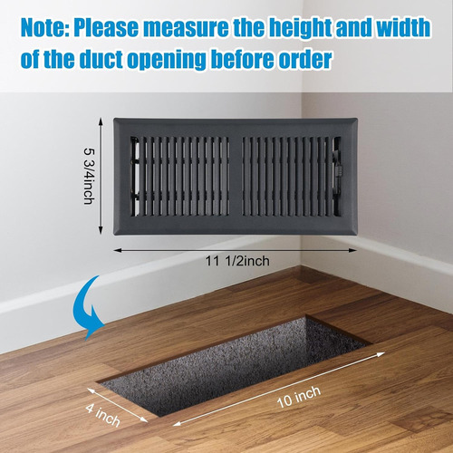 Baquler Registro De Ventilación De Piso De 12 Piezas De 4 X