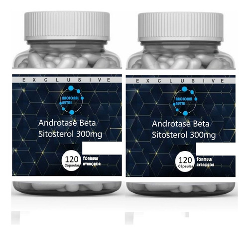 Kit 2 Androtase Beta Sitosterol 300mg 120 Cáp