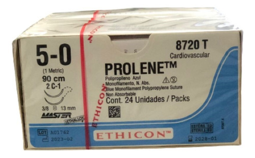 Sutura Polipropileno Prolene 5-0 Ethicon 8720 T X24 Unidades