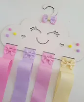 Comprar Porta Laço Nuvem ,organizador Cabide De Laço Com Pompom