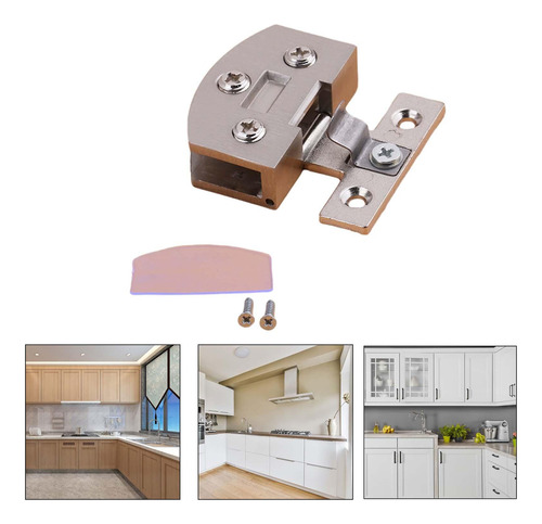 De Puerta De Vidrio, Accesorios De Para Gabinete, Clip Plata