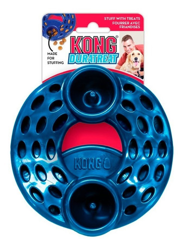 Kong Duratreat Ring Large - Juguete Para Perros Color Azul Metalico