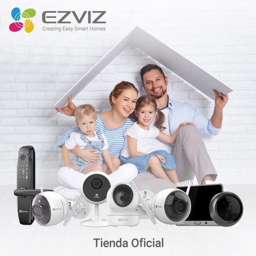 Kit 2 Camaras De Seguridad Ezviz Wifi 1080p + Sd 32gb Blanco