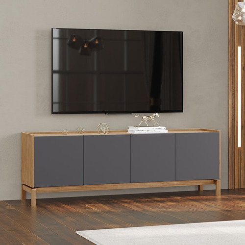 Rack Para Tv 65 Polegadas 2p 2g 180 Cm 2153 Tauari Concret M