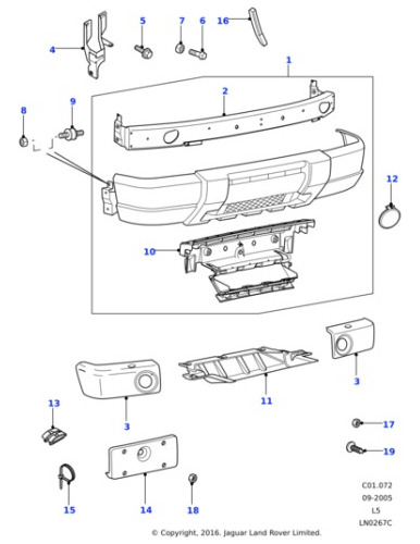 Suporte Do Para-choque Dianteiro Discovery 2 1998-2004