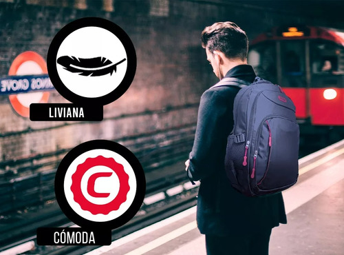 Mochila urbana porta notebook Owen OWMI10026 color azul