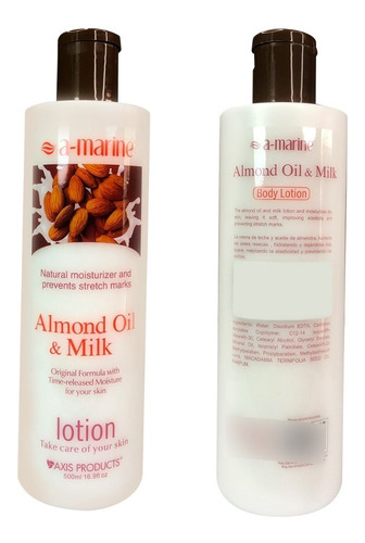 Imagen 2 de 4 de 2 Locion Corporal De Aceite De Almendras Y Leche 500ml