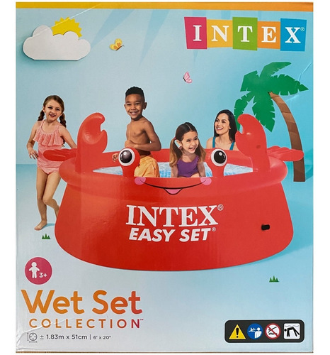 Alberca Piscina Easy Set Aro Inflable Cangrejo Intex