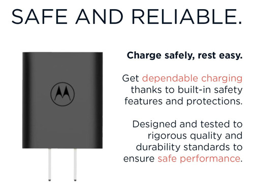 Turbo Cargador Motorola Original G5 G6 E4 E5 E6 Play Plus (Reacondicionado)